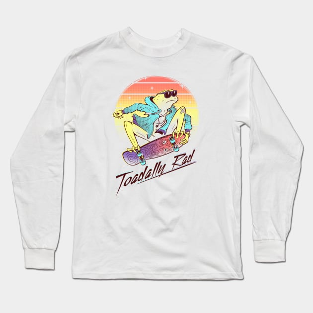 Toadally Rad Retro Skater Long Sleeve T-Shirt by Gammaray